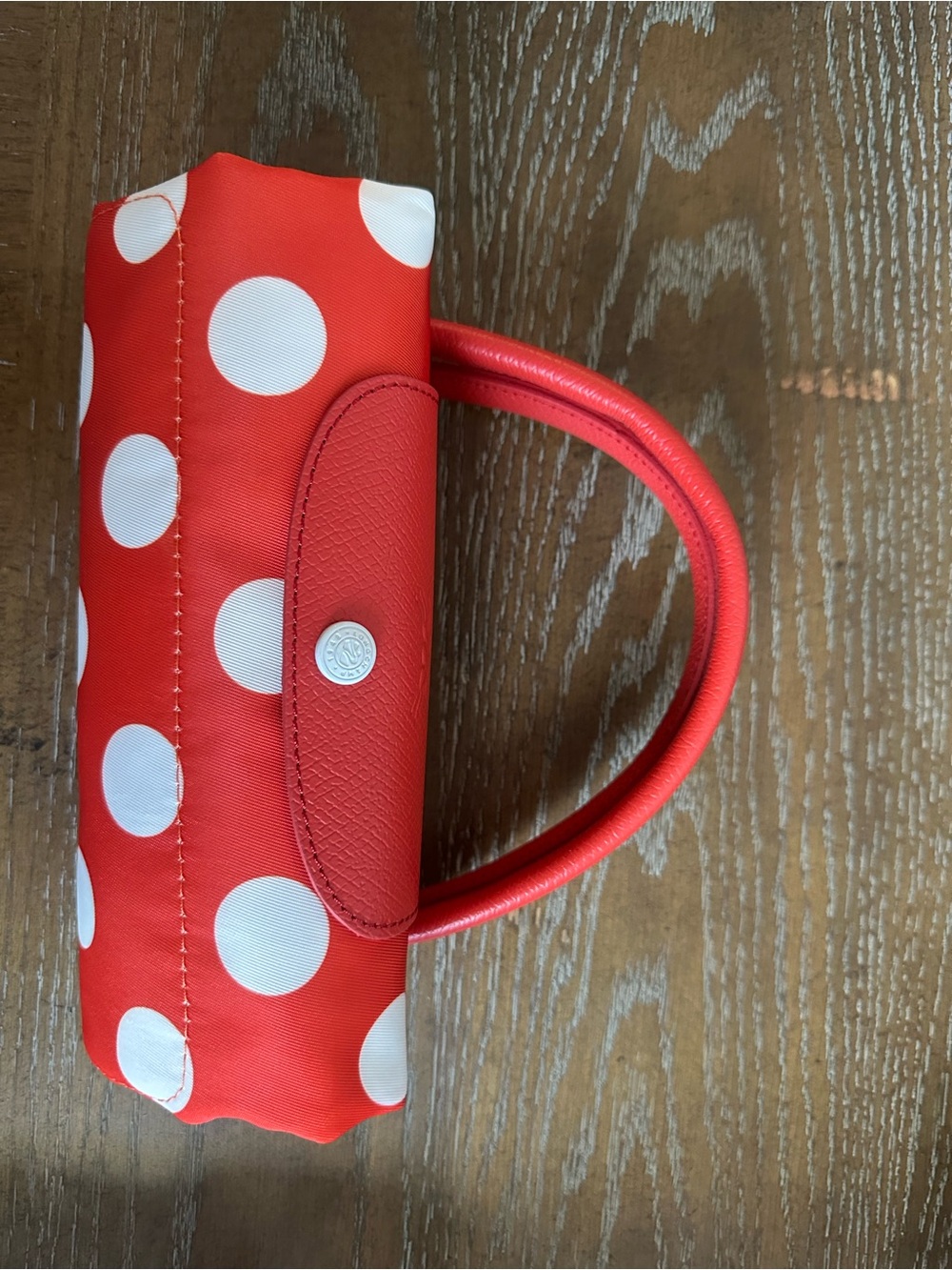Longchamp Le Pliage Polka-dot travel Bag In Orange - Picture 4 of 8